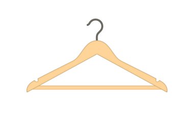 clothes hanger icon on white background clipart