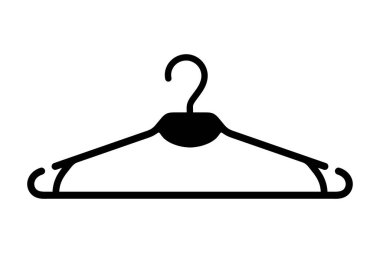 Beyaz arkaplanda elbise askısı simgesi