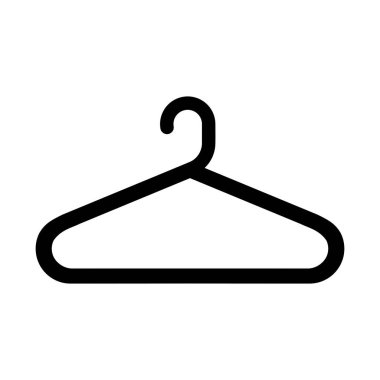 Beyaz arkaplanda elbise askısı simgesi