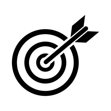 arrow in target - icon on white background