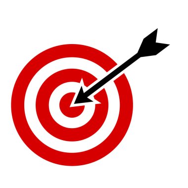 arrow in target - icon on white background