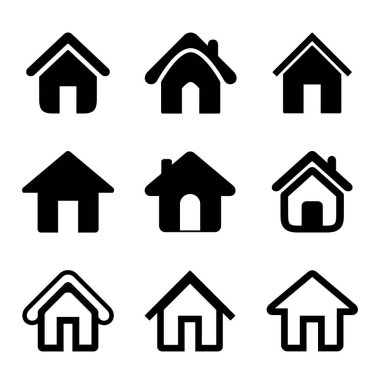 Beyaz arkaplanda ev simgesi