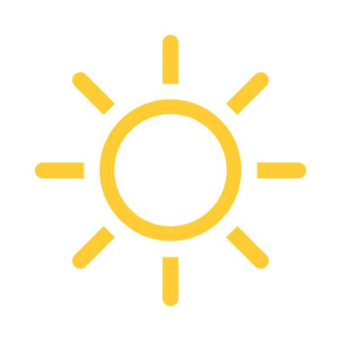 Beyaz arkaplanda güneş simgesi