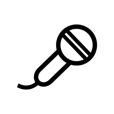 Beyaz arkaplanda mikrofon simgesi