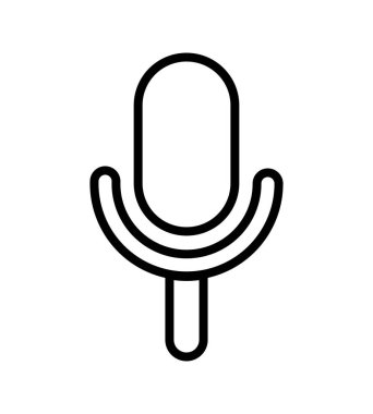 Beyaz arkaplanda mikrofon simgesi