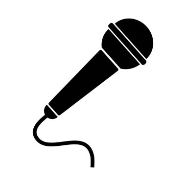 Beyaz arkaplanda mikrofon simgesi