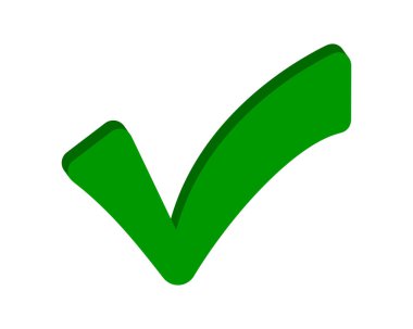 checkmark icon on white background