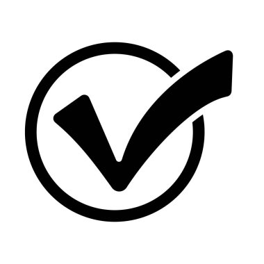 checkmark icon on white background