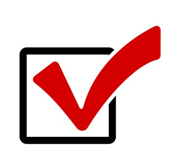 checkmark icon on white background