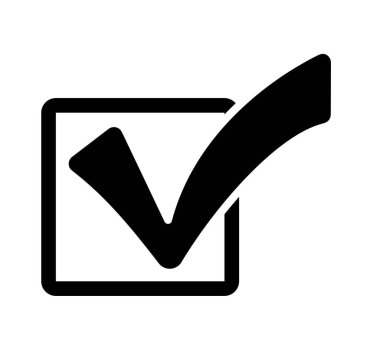 checkmark icon on white background