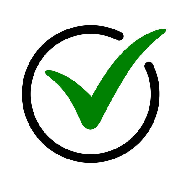checkmark icon on white background