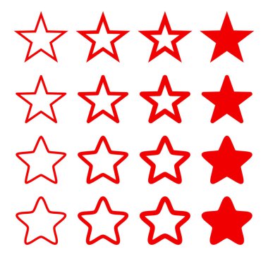 Beyaz bir arka plan üzerinde yıldız