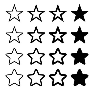 Beyaz bir arka plan üzerinde yıldız