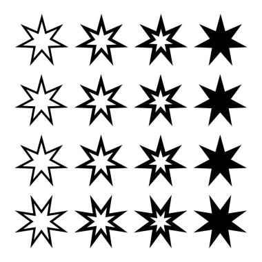 Beyaz bir arka plan üzerinde yıldız