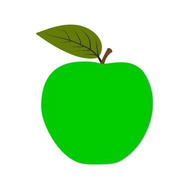 beyaz arkaplanda elma