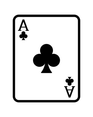 Ace kulüpleri kart simgesi