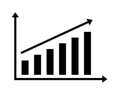 Beyaz arka plan üzerinde grafik simgesi