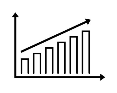 Beyaz arka plan üzerinde grafik simgesi