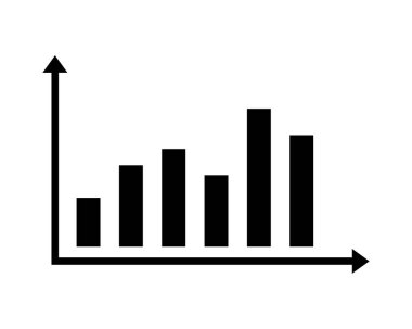 Beyaz arka plan üzerinde grafik simgesi