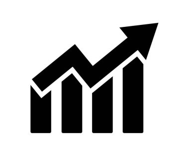 Beyaz arka plan üzerinde grafik simgesi