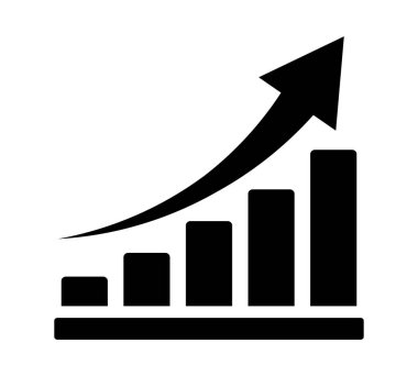 Beyaz arka plan üzerinde grafik simgesi