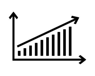 Beyaz arka plan üzerinde grafik simgesi