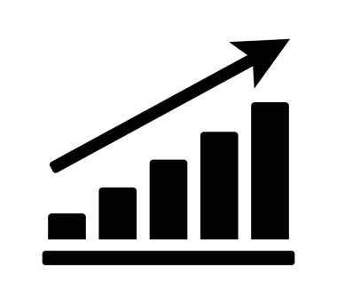 Beyaz arka plan üzerinde grafik simgesi