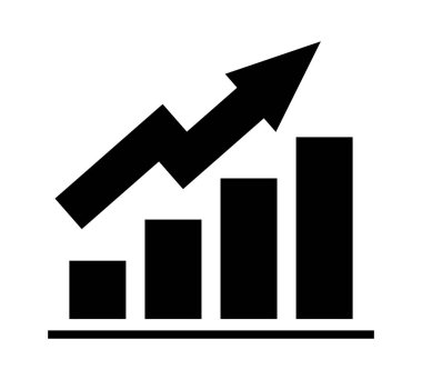 Beyaz arka plan üzerinde grafik simgesi