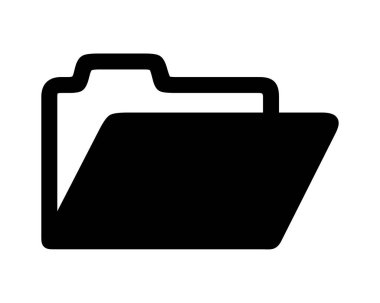 Beyaz bir arka plan üzerinde klasör