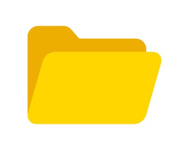 Beyaz bir arka plan üzerinde klasör