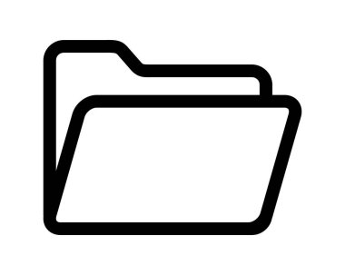 Beyaz bir arka plan üzerinde klasör