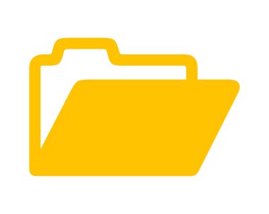 Beyaz bir arka plan üzerinde klasör