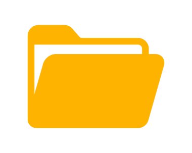 Beyaz bir arka plan üzerinde klasör