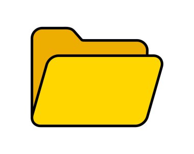 Beyaz bir arka plan üzerinde klasör