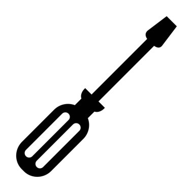 beyaz arkaplanda tornavida simgesi