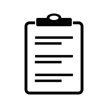 Beyaz arkaplan üzerindeki belge simgesi