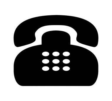 Beyaz arkaplanda telefon simgesi