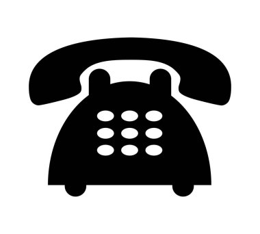 Beyaz arkaplanda telefon simgesi