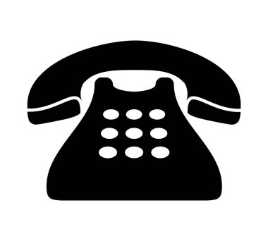 Beyaz arkaplanda telefon simgesi