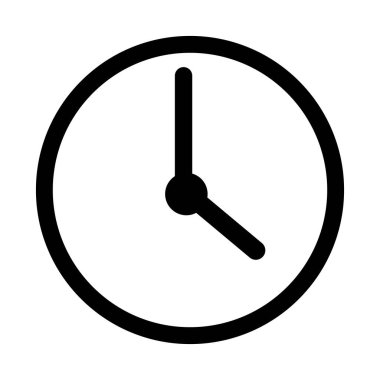 Beyaz arkaplanda saat simgesi