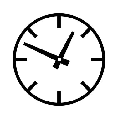 Beyaz arkaplanda saat simgesi