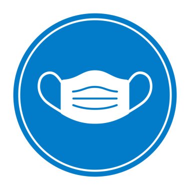 beyaz arkaplanda tıbbi maske simgesi