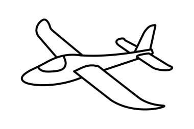 Beyaz arkaplanda uçak simgesi