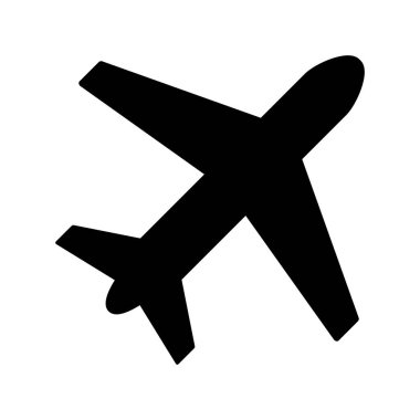 Beyaz arkaplanda uçak simgesi