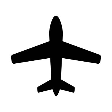 Beyaz arkaplanda uçak simgesi
