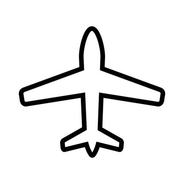 Beyaz arkaplanda uçak simgesi