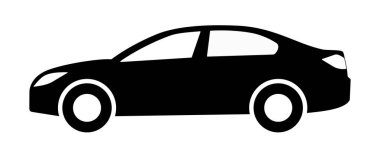 Beyaz arkaplanda yolcu vagonu simgesi