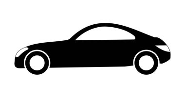 Beyaz arkaplanda yolcu vagonu simgesi