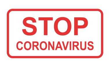 stop coronavirus - sign, warning, vector