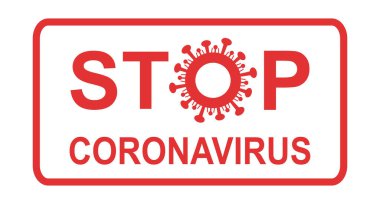 stop coronavirus - sign, warning, vector